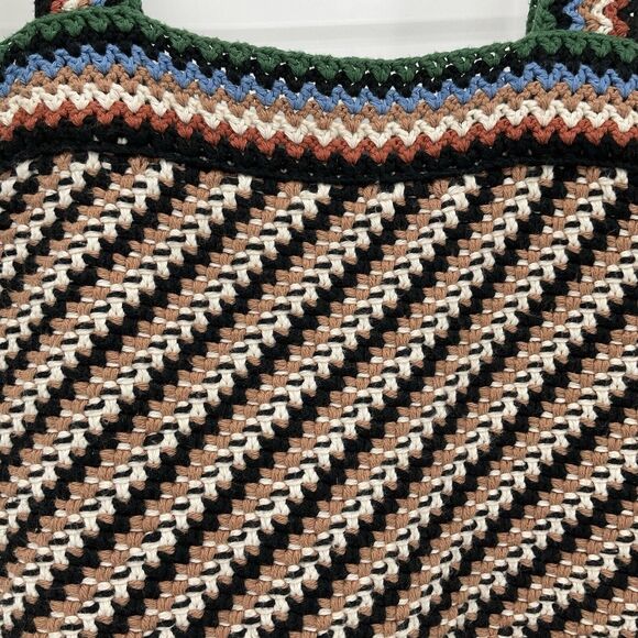 Veronica Beard Crochet Top Boho Livina Small Striped Knit Bohemian Festival - Picture 3 of 6